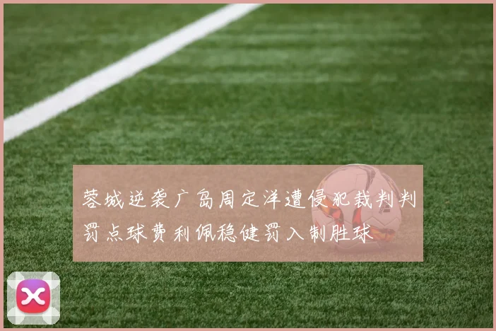 蓉城逆袭广岛周定洋遭侵犯裁判判罚点球费利佩稳健罚入制胜球